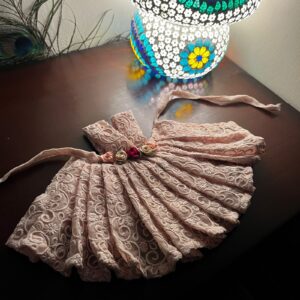 Peach Embroidered Georgette Poshak