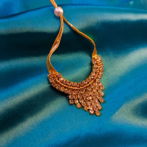 Rhinestone Necklace with Golden touch